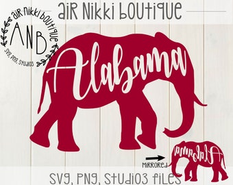 Download Alabama Elephant Svg Etsy