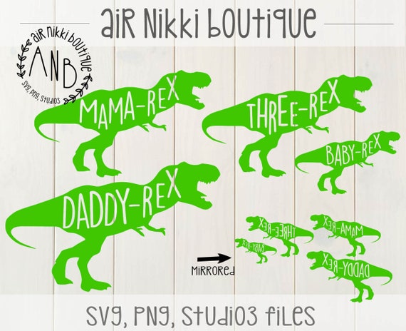 Download Mama Rex Daddy Rex Three Rex And Baby Rex T Rex Svg Png Etsy