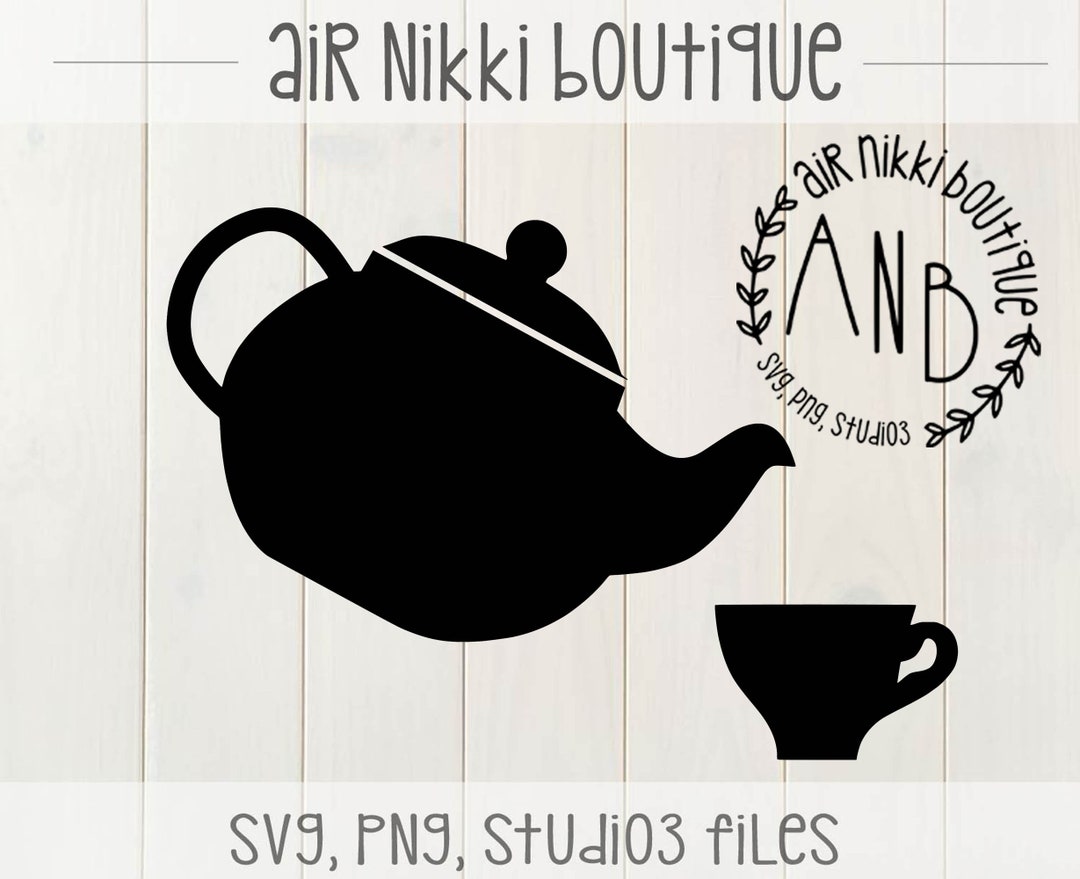 Tea Pot, Tea Cup SVG, PNG, Studio3 Files, Instant Download, Zipped File