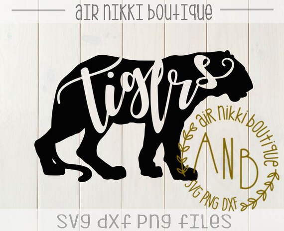 tigers tiger outline svg png dxf files instant download etsy tiger outline