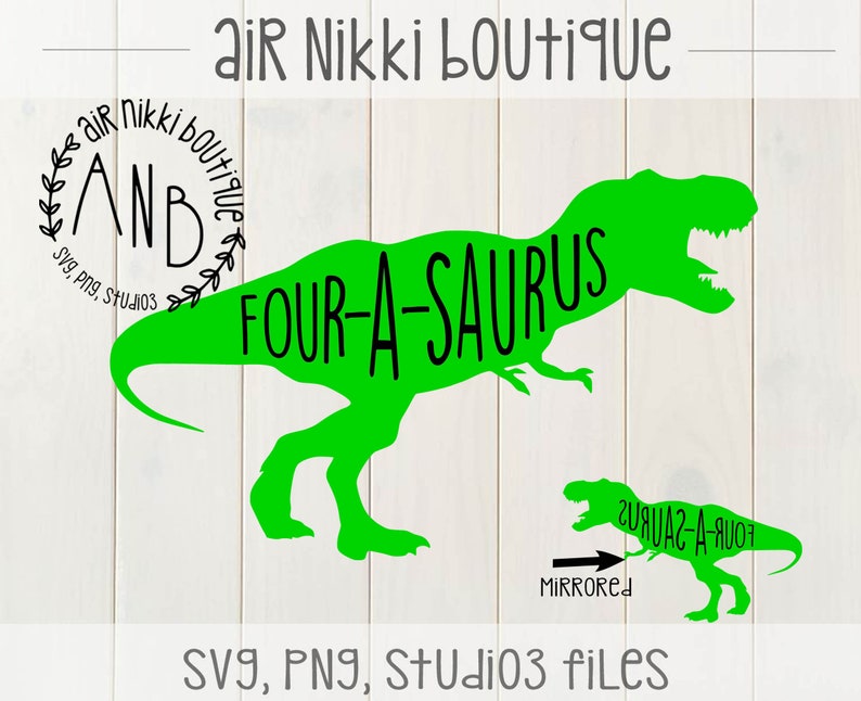Download Four-a-saurus Rex fourth birthday t-rex four Dinosaur SVG | Etsy