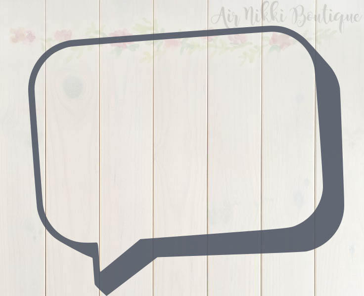 Speech Bubble Word bubble SVG PNG DXF files instant | Etsy