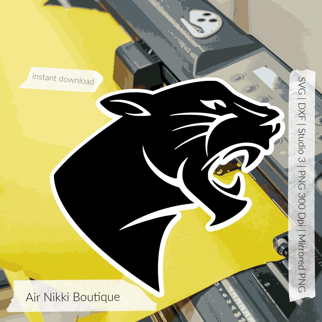 Black Panther Layered Cat SVG PNG DXF Mirrored Png Studio