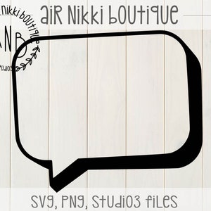 Speech Bubble, Word bubble, SVG, PNG, DXF, studio3 files, instant download