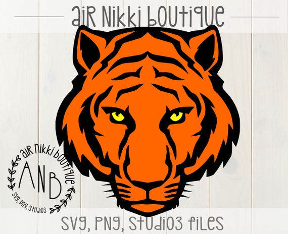 Tiger layered SVG, PNG, DXF, Studio 3 files, instant download, zipped file