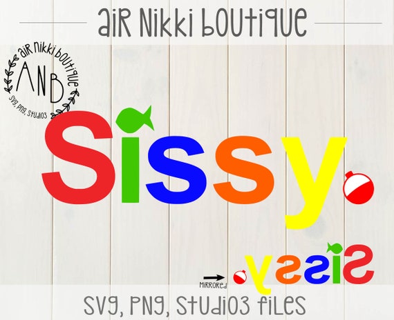 Sissy Bobber Fishing Birthday Svg Studio 3 Mirrored Png Etsy