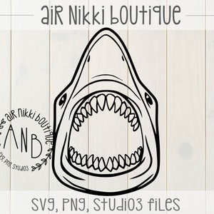 Shark Head SVG, PNG, Studio3 files, instant download