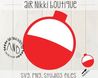 Bobber, Fishing, SVG, dxf, PNG, Mirrored png, Studio 3 files, instant download