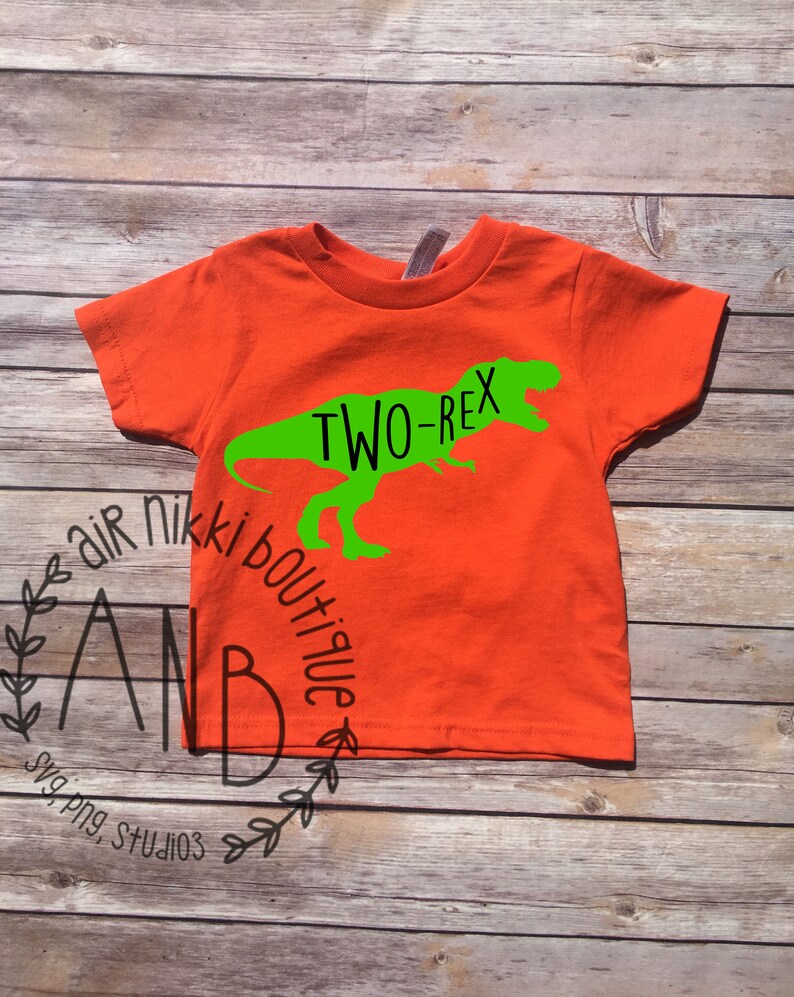 Download Two-Rex second birthday two Dinosaur T-rex SVG PNG | Etsy
