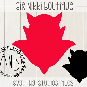 Devil outline, SVG, PNG, DXF, studio3 files, instant download, cut file, cameo, cricut, cut n scan 2 image 3