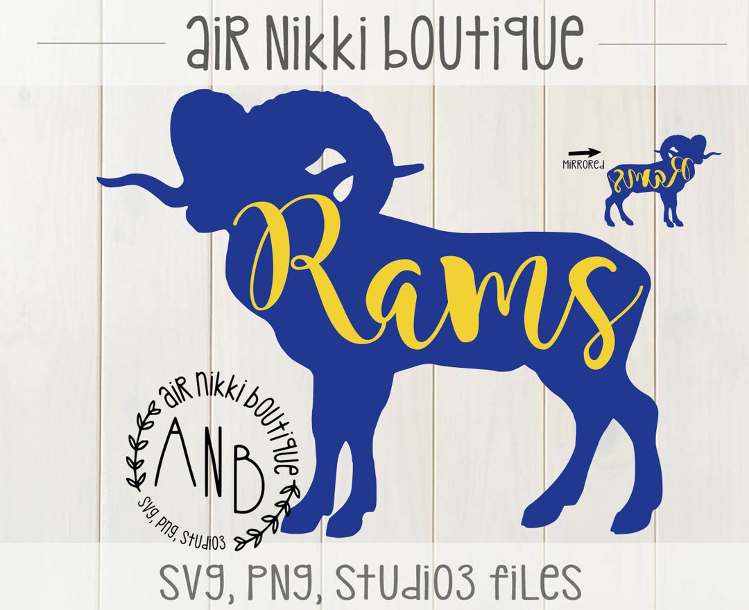 Rams SVG, PNG, Mirrored PNG, Studio 3 Files, Instant Download - Etsy