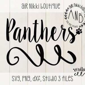 Panthers, paw print SVG, PNG, DXF, Mirrored png, studio 3 files, instant download