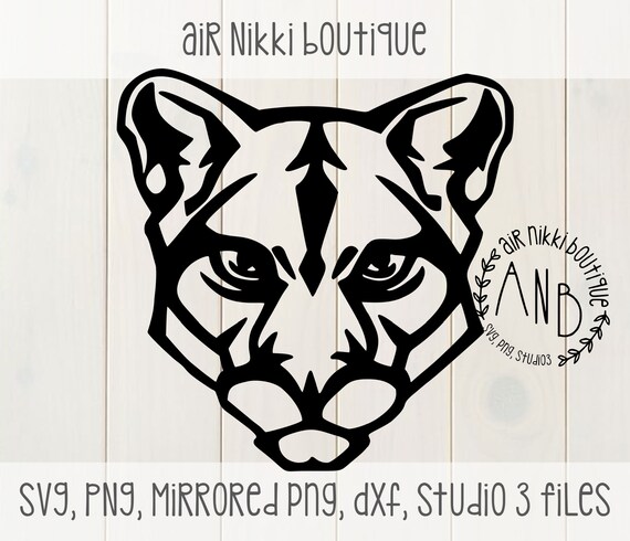 Cougar SVG, PNG, DXF, mirrored png, studio 3 files, instant download, zipped file, cricut, design space, silhouette cameo, black panther