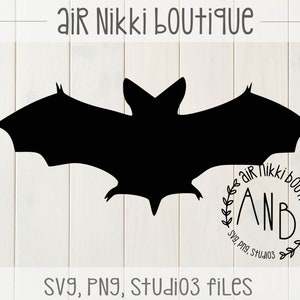 Bat SVG, PNG, DXF, Studio 3 files, instant download