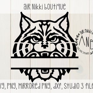 Wildcat Split Design SVG, PNG, DXF, Studio 3 files, instant download