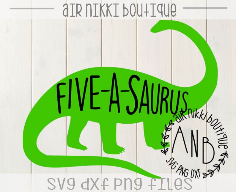Download Five-a-saurus Dinosaur birthday birthday shirt 5th | Etsy
