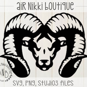 Ram SVG, PNG, DXF, Studio 3 files, instant download