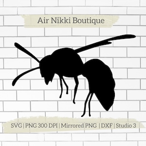 Wasp Bee Yellowjacket SVG PNG DXF Mirrored png Studio 3 files instant download cricut silhouette cameo htv vinyl craft file plotter zipped