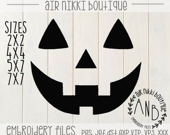 Pumpkin Face fill embroidery file, sizes 2x2.3, 4x4, 5x7, 7x7, pes, dst, exp, jef, vip, vip3, xxx, 4x4, 5x7, instant download, zipped file