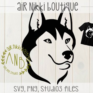 Fichiers Husky, SVG, PNG, studio3, téléchargement immédiat, fichier de coupe, camée, cricut, cut n scan