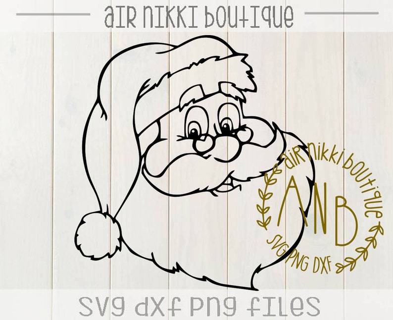 Download Santa Head Outline Svg Png Dxf Files Instant Download Etsy PSD Mockup Templates