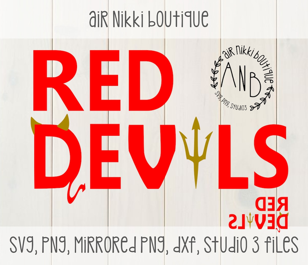 Red Devil, Horns, Tail, Devil Pitchfork, SVG, PNG, Studio 3