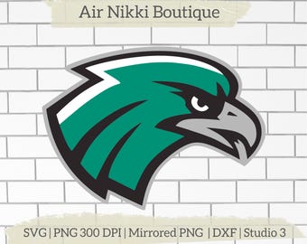 River Hawk bird logo layered SVG 300 dpi PNG Mirrored png DXF Studio 3files instant download cricut silhouette cameo plotter zipped file htv