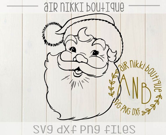 Download Santa Head Outline Jolly Svg Png Dxf Files Instant Etsy PSD Mockup Templates