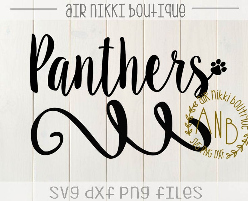 Download Panthers paw print SVG PNG DXF files instant download | Etsy