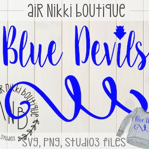 Blue Devils, SVG, PNG, Studio3 files, instant download