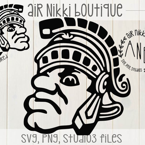 Spartan Head Svg Png Mirrored Png Dxf Studio 3 Files Etsy