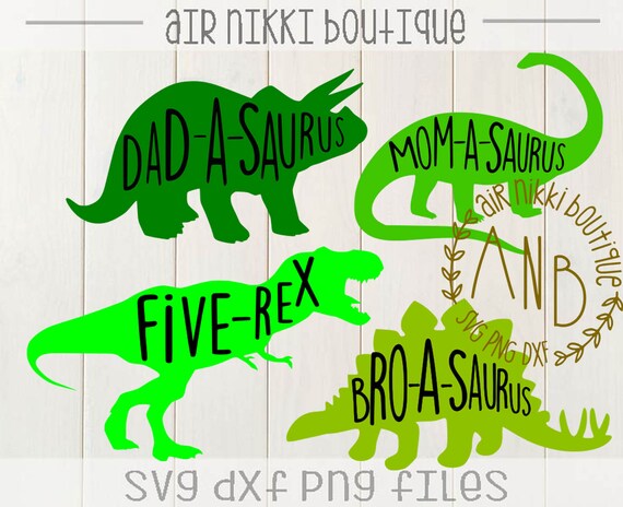 Download Five-Rex Mom-a-saurus Dad-a-saurus Bro-a-saurus Pack 5th ...