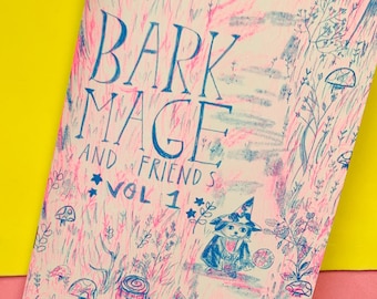 Bark Mage and Friends Vol.1: Risograph Fantasy Comic Zine - Illustration - Magical - RPG