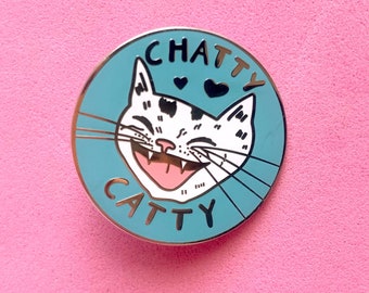 Chatty Catty Enamel Pin