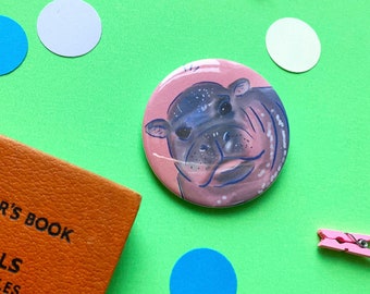 YXXZ Hippo Round Badge Brooches and Pins Accessories Multiple Packs YXXZ Hippo Round Badge Brooches and Pins Accessories Multiple Packs