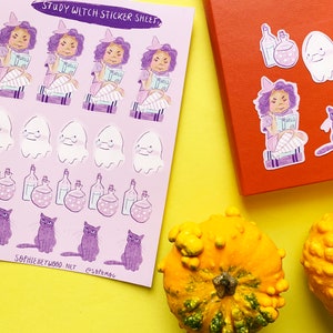 Pastel Study Stickers Study Witch Pastel Planner Sticker Sheet - Etsy