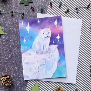 Artic Fox A6 Recycled Christmas Greeting Card image 3