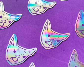 Bat - tle Mage Holographic Vinyl Sticker