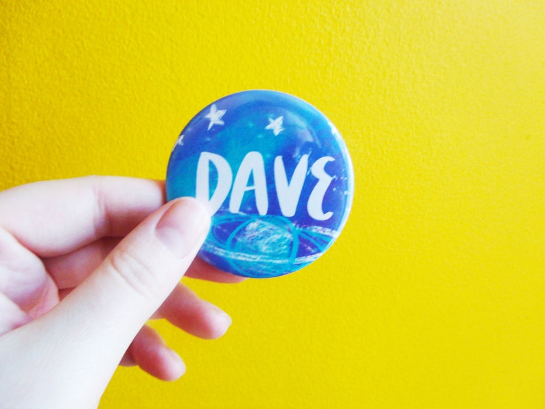 Personalised Custom Name Button Badge Galaxy / Space