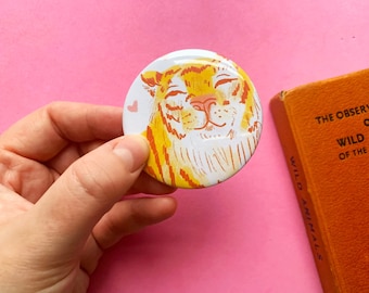 Chonky Tiger 58mm Button Pin Badge