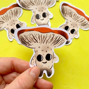 Mushroom Illustrated Matt Cute Sticker Bullet Journalling Scrapbooking Cottagecore image 3