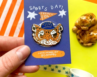 Tiger Tots Hard Enamel Pin - Cute Animal Badge - Stocking Filler