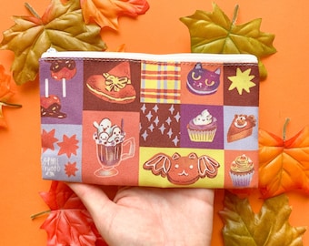 Spooky Bakery Zip Pouch - Halloween Pencil Case - Make Up Bag