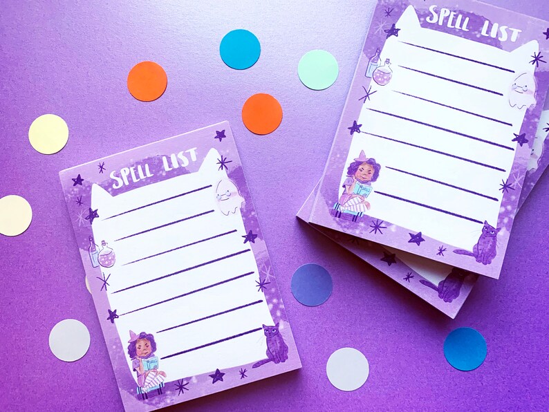 Spell List A6 Recycled To Do List Note Pad Stationery Gift Student Stocking Filler image 1