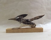 Roadrunner madera talla pájaro arte escultura Home Decor