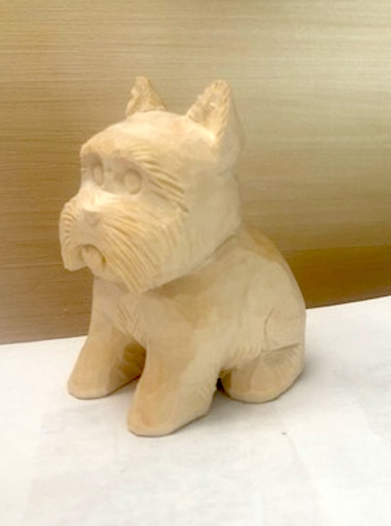 Yorkshire Terrier Puppy Wood Carving Yorkie Art Sculpture Home Etsy