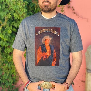 Valentin Elizalde El Gallo de Oro Bohemian Mens Unisex Tee Traditionally Hipster-Festival Fiesta Mexicana Latina Cotton Música Singer