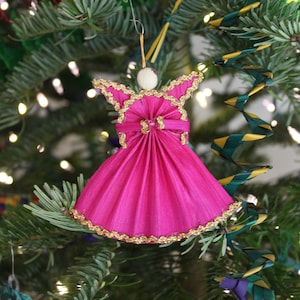 Angel Corn Husk Ornaments-Set of 12-Christmas-Handmade-Christmas Tree-Boho-New Mexico-Folk Art-Southwest-Fiesta Posada-Home Decor-Shabby