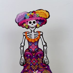 Dancing Catrina- Puppet- Table Decor- Home Decor- Day of the Dead- Halloween- Party Supply- La Catrina- Art- Mexican Fiesta- Sugar Skull