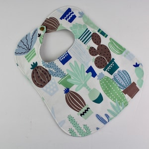 Cactus Maguey Bib 0-36 Months mexican Cotton Flannel Handmade Reversible Amor-Pastel Colors Fiesta Party Baby Shower Gift Unique 1st BDAY